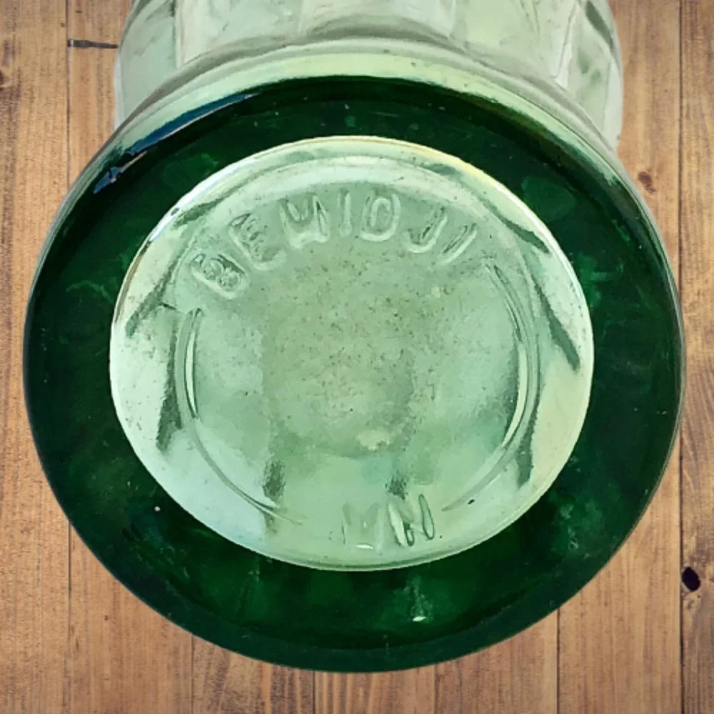 Coca Cola Soda Bottle Green Glass Vintage BEMIDJI MINNESOTA 6 oz